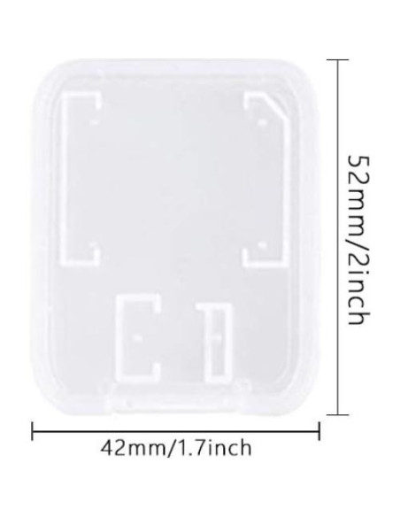 Estuche de Plástico Transparente SteelFever para 20 Tarjetas SD