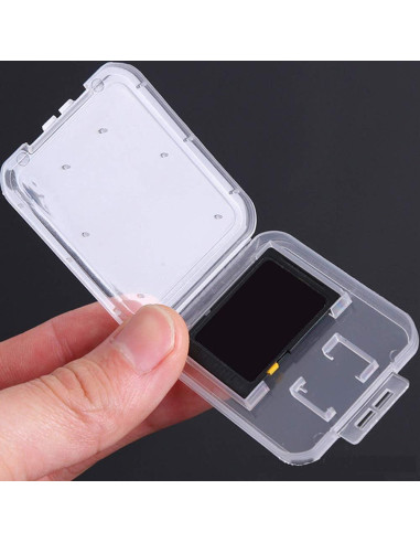 Estuche de Plástico Transparente SteelFever para 20 Tarjetas SD