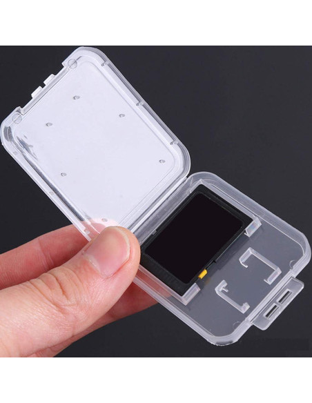 Estuche de Plástico Transparente SteelFever para 20 Tarjetas SD