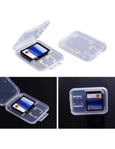 Estuche de Plástico Transparente SteelFever para 20 Tarjetas SD