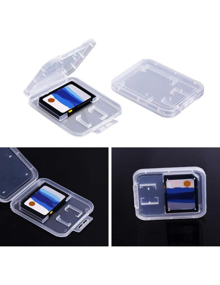 Estuche de Plástico Transparente SteelFever para 20 Tarjetas SD