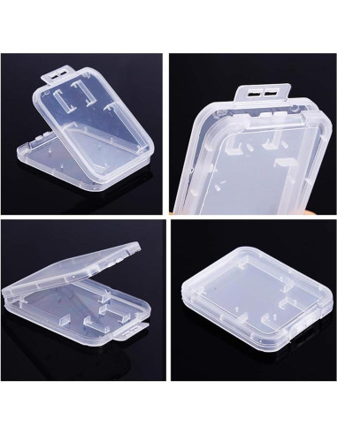Estuche de Plástico Transparente SteelFever para 20 Tarjetas SD