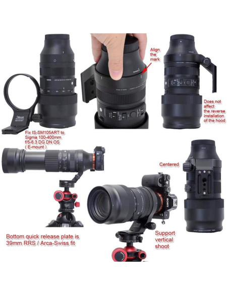 Anillo de Montaje de Trípode iShoot IS-SM105ART 82mm Aluminio