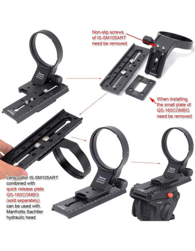 Anillo de Montaje de Trípode iShoot IS-SM105ART 82mm Aluminio