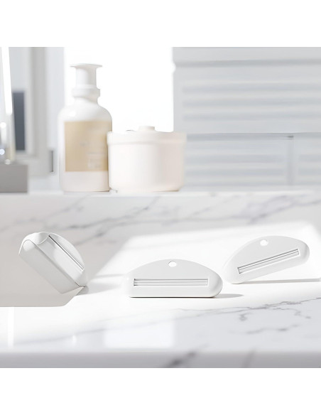 5 Exprimidores de Pasta de Dientes Cauaoa Blancos Prácticos
