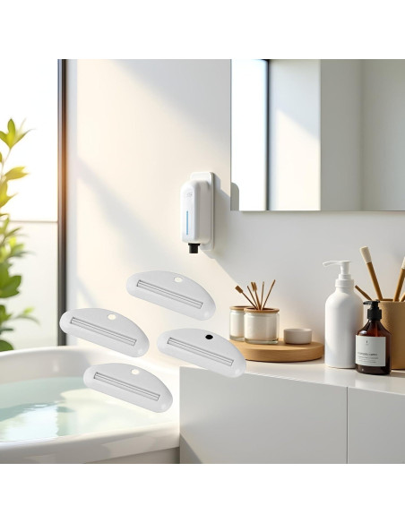 5 Exprimidores de Pasta de Dientes Cauaoa Blancos Prácticos