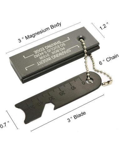 Iniciador de Fuego de Magnesio Genérico BLD002 - 4 Paquetes
