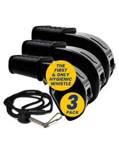 Silbato Protector P-51 Negro - Paquete de 3 - Higiénico y Ruidoso