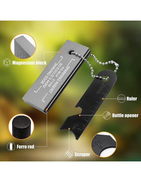 Iniciador de Fuego de Magnesio Genérico BLD002 - 4 Paquetes