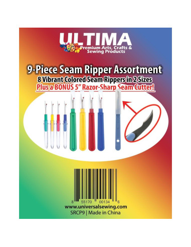 Set de 9 Descosedores Coloridos con Cortador de Costuras