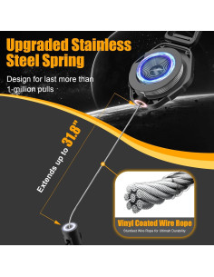 Llavero Retráctil Magnético Oaridey 80cm 2 Paquetes 2