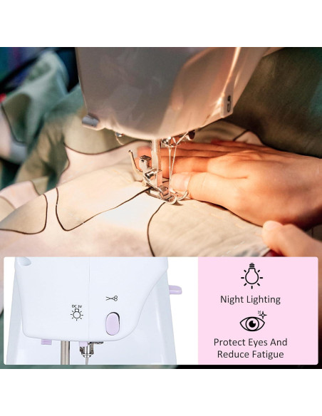 Mini Máquina de Coser Eléctrica DLUFYEI 12 Puntadas Portátil