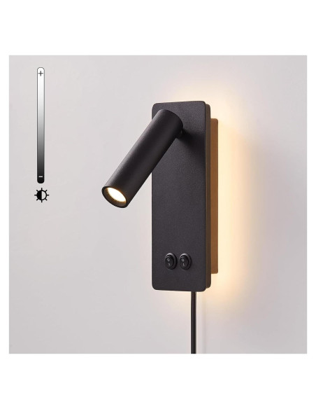 Luz de Lectura Montada en Pared MOLUOLA con Regulación 3 Niveles