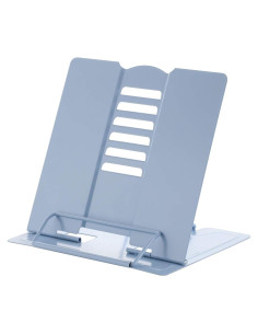 Soporte de Libro Ajustable Blizzow - Metal Plegable Azul Claro