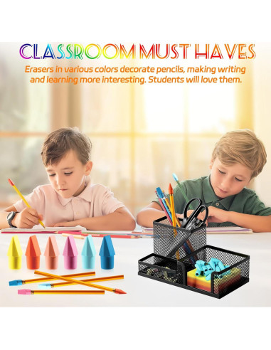 600 Borradores de Goma Quuhooki Multicolor para Lápices