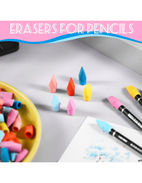 600 Borradores de Goma Quuhooki Multicolor para Lápices