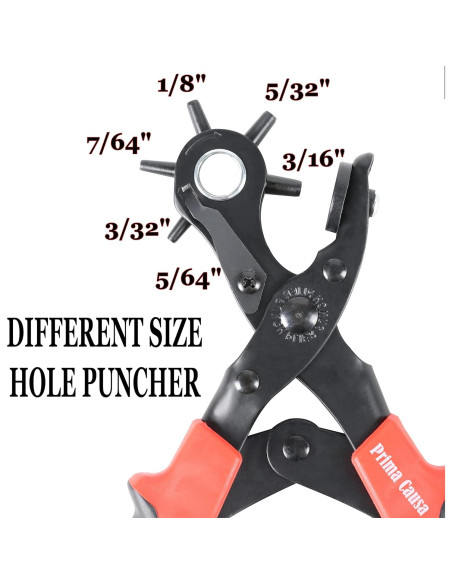 Perforador de Agujeros para Cinturones Prima Causa - Ajustable y Resistente