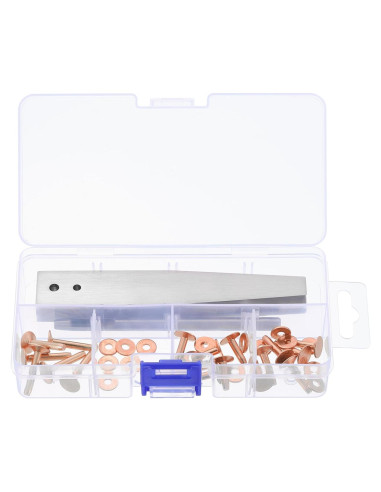 Kit de Remaches y Arandelas de Cobre uxcell - 39 Piezas