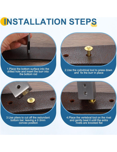 Kit de Remaches y Arandelas de Cobre uxcell - 39 Piezas