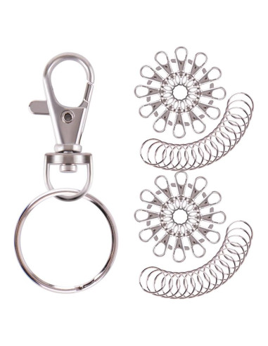 Ganchos giratorios WXJ13 55 piezas - Gancho de langosta y anillos