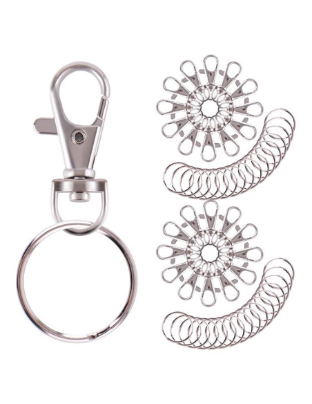 Ganchos giratorios WXJ13 55 piezas - Gancho de langosta y anillos