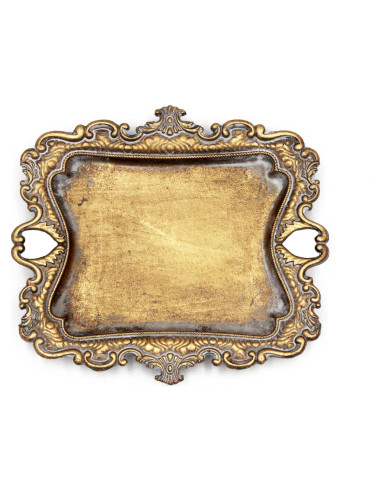 Bandeja de Anillos Dorada Vintage Tstarer 13.5x11.4cm