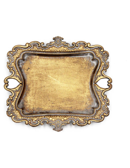 Bandeja de Anillos Dorada Vintage Tstarer 13.5x11.4cm