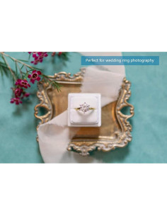 Bandeja de Anillos Dorada Vintage Tstarer 13.5x11.4cm 2