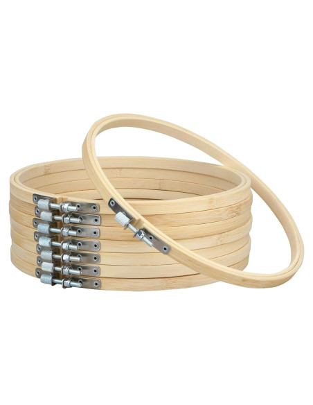 Aros de Bordado Umoonfine de Madera 10 Pulgadas 8 Piezas