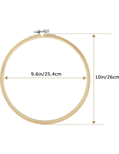 Aros de Bordado Umoonfine de Madera 10 Pulgadas 8 Piezas