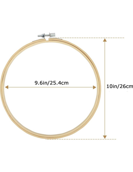 Aros de Bordado Umoonfine de Madera 10 Pulgadas 8 Piezas