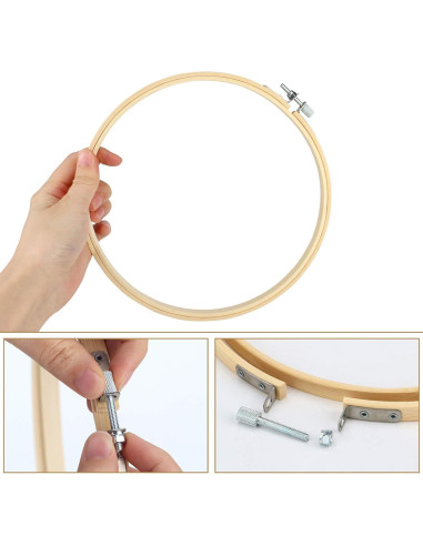 Aros de Bordado Umoonfine de Madera 10 Pulgadas 8 Piezas