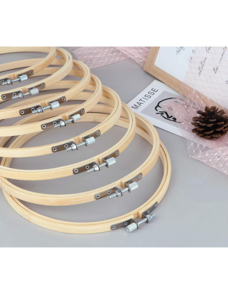 Aros de Bordado Umoonfine de Madera 10 Pulgadas 8 Piezas