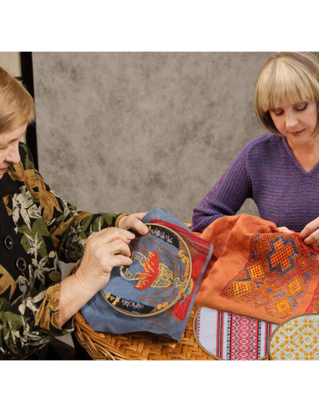 Aros de Bordado Umoonfine de Madera 10 Pulgadas 8 Piezas