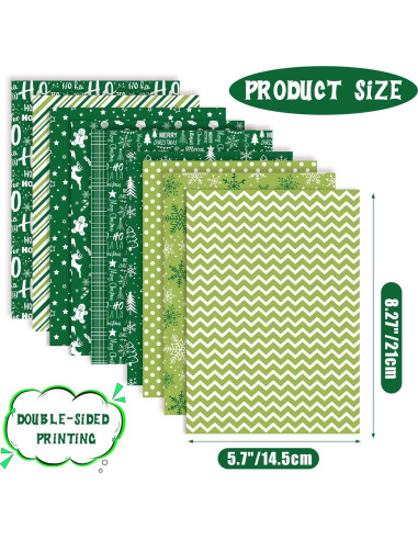 Conjunto de Papel Decorativo Navidad Morcheiong 55 Hojas A4/A5