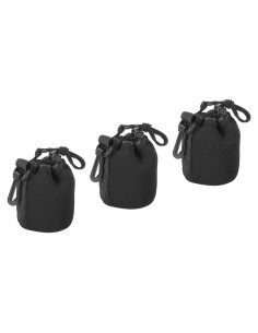 Bolsa Neopreno para Lentes PATIKIL 3 Pcs 75x100mm Negra