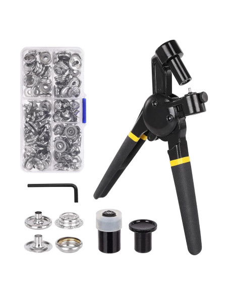 Herramienta de Botón a Presión LAKIX 30 Juegos 15mm Amarillo