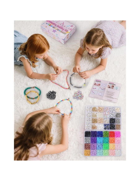 Kit de Fabricación de Pulseras Mio Angle 7500 Pcs Perlas de Arcilla
