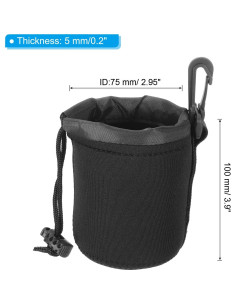 Bolsa Neopreno para Lentes PATIKIL 3 Pcs 75x100mm Negra 2