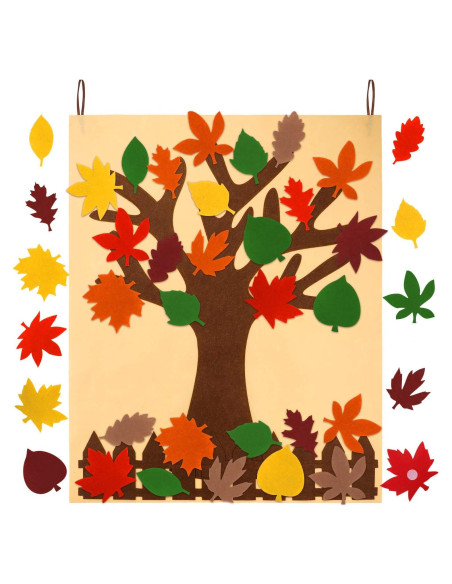 Kit de Manualidades Boao Árbol de Agradecimiento 60 Piezas Fieltro