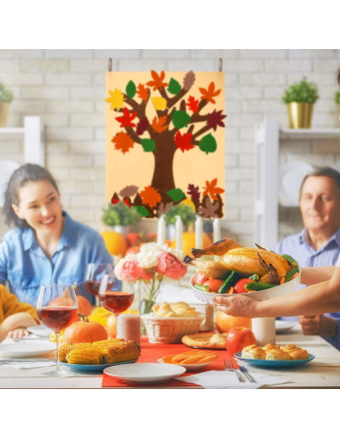 Kit de Manualidades Boao Árbol de Agradecimiento 60 Piezas Fieltro