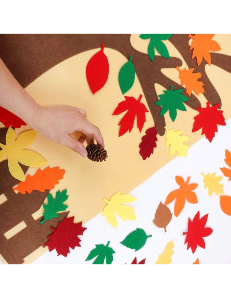 Kit de Manualidades Boao Árbol de Agradecimiento 60 Piezas Fieltro