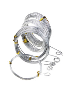 Alambre de Aluminio Plateado Goodma 5 Rollos 5 Metros 1-3 mm
