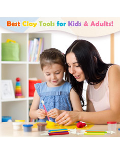 Kit de Herramientas de Arcilla Secada al Aire Thyrflen - 18 Piezas 2