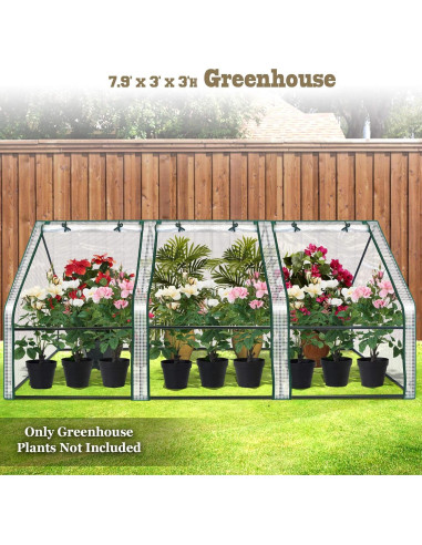 Invernadero Mini Portátil BenefitUSA 2.41m x 0.91m x 0.91m