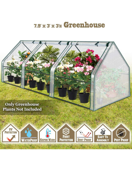 Invernadero Mini Portátil BenefitUSA 2.41m x 0.91m x 0.91m