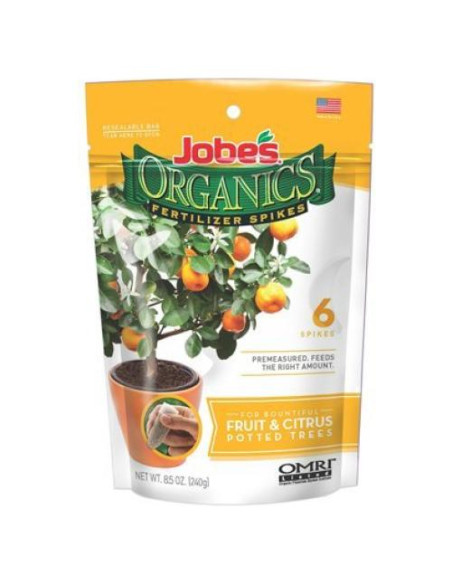 Picos de Fertilizante Jobe's Organics para Árboles Frutales 6 pk