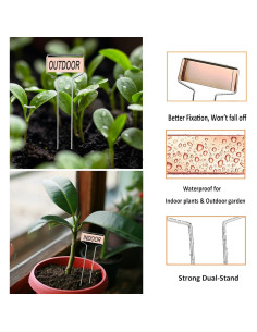 Paquete de 30 Etiquetas de Plantas de Cobre GHAMYEE 15cm y 25cm 2
