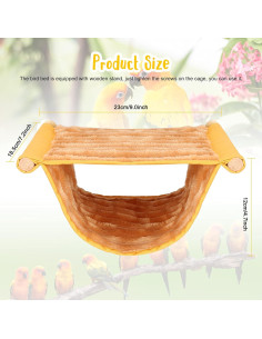 Cama de Nido Térmica BWOGUE para Periquitos y Hámster - Amarillo 2