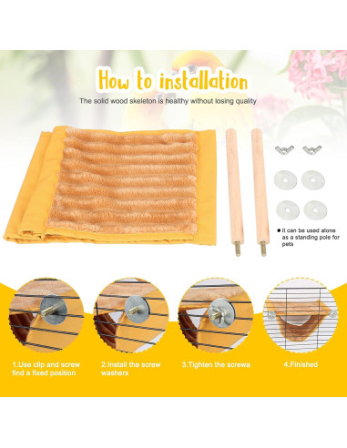 Cama de Nido Térmica BWOGUE para Periquitos y Hámster - Amarillo